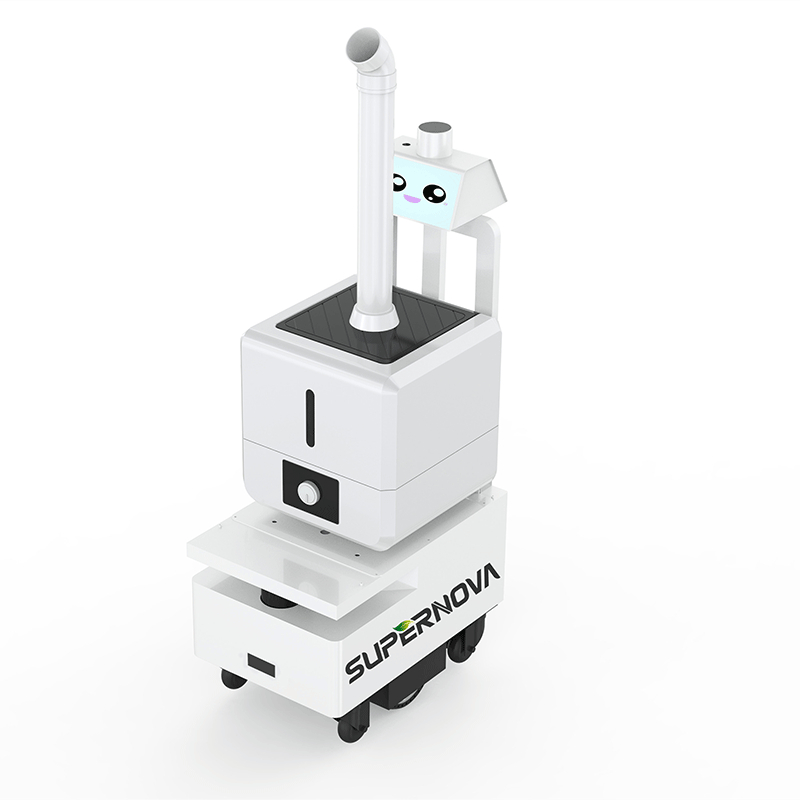 Noua tehnologie Pulverizare atomizantă Anti-epidemică Reîmprospătarea aerului Dezinfecție Robot de sterilizare cu pulverizare inteligentă artificială